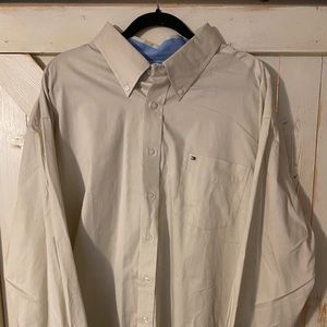 Long sleeve cream button down